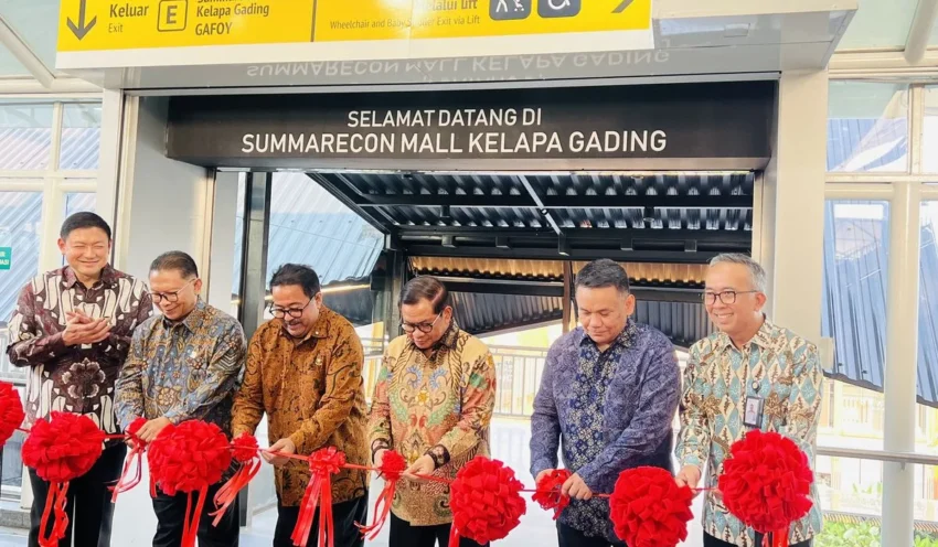 Pramono dan Rano Karno Resmikan Nama Stasiun LRT di Area Summarecon Mall