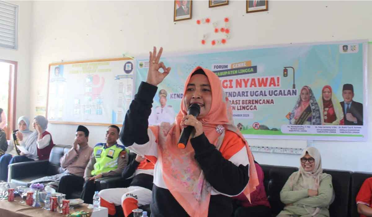 Bupati Lingga Hadiri Sosialisasi Forum GenRe di SMAN 1 Singkep Pesisir